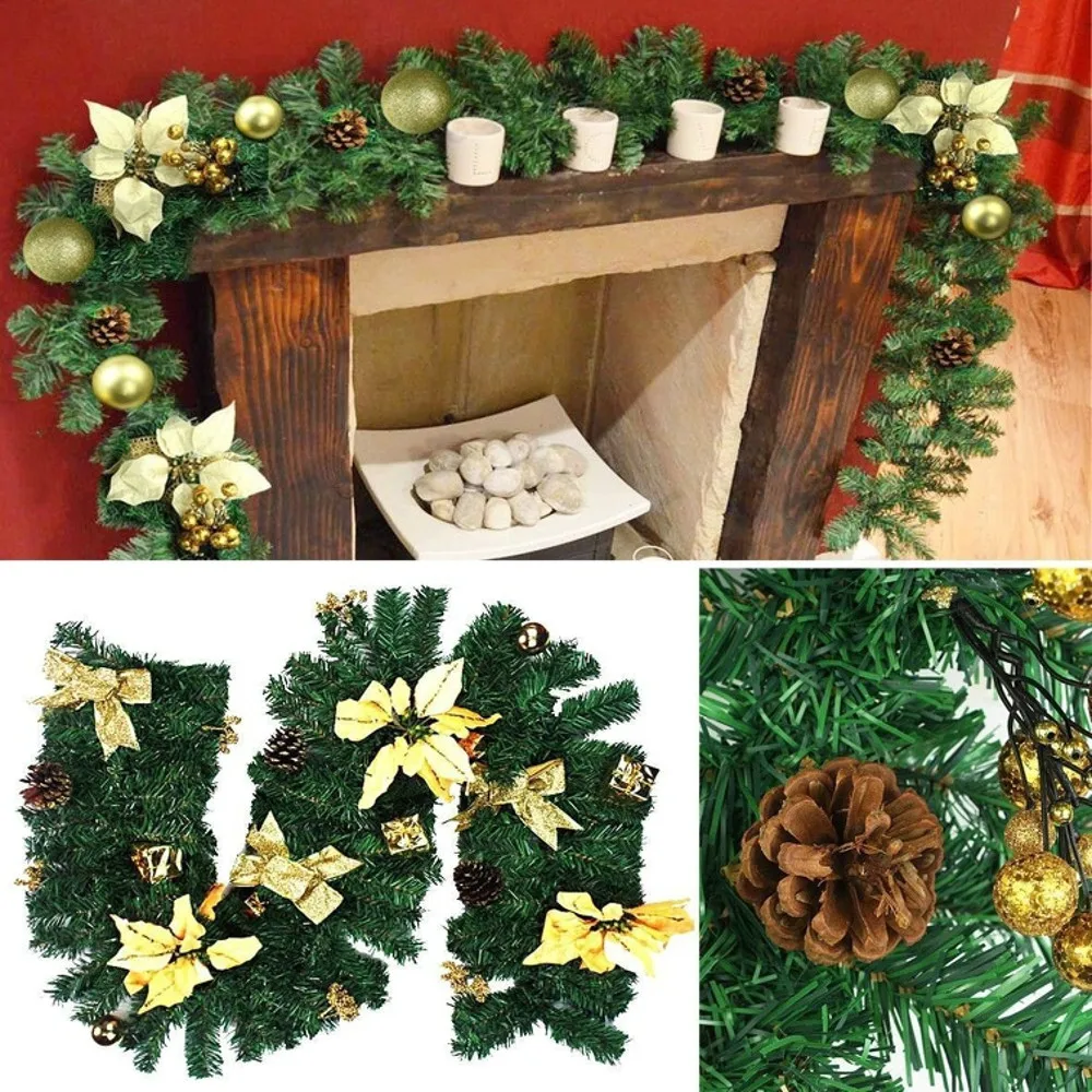2.7M Pine Christmas Garland Decorative Green Christmas Garland Artificial Xmas Tree Rattan Banner Decoration#10
2.7M Pine Christmas Garland Decorative Green Christmas Garland Artificial Xmas Tree Rattan Banner Decoration#10