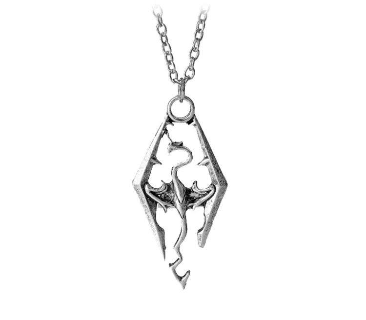 ZRM Fashion Vintage Charm Dinosaur Pendant Necklace Skyrim Elder Scrolls Dragon Pendants Vintage Necklace Jewelry For Men Women 
ZRM Fashion Vintage Charm Dinosaur Pendant Necklace Skyrim Elder Scrolls Dragon Pendants Vintage Necklace Jewelry For Men Women
