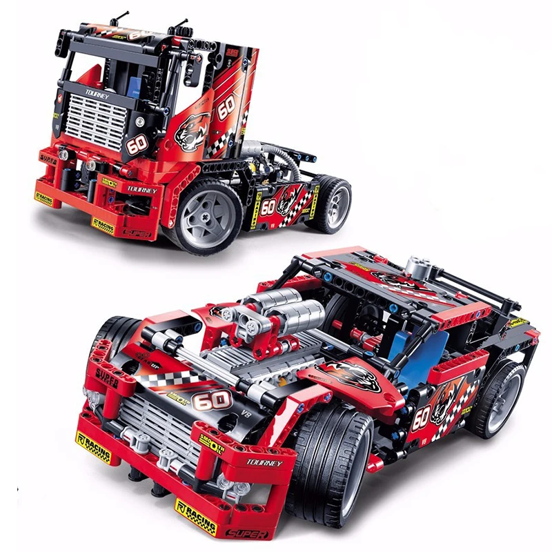 608pcs Race Truck Car 2In1 Transformable Model Building Block Set Decool DIY Toys For Children Compatible With Technic Toys
608pcs Race Truck Car 2In1 Transformable Model Building Block Set Decool DIY Toys For Children Compatible With Technic Toys