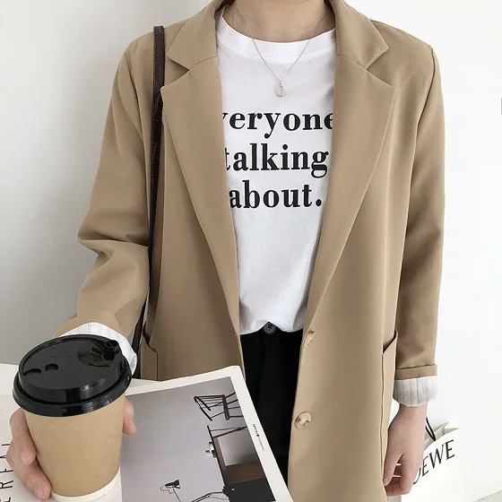 2019 Office Lady Suit Blazers Full Length Vintage Single Button Notched Jacket Coat Female Black Work Outerwears
2019 Office Lady Suit Blazers Full Length Vintage Single Button Notched Jacket Coat Female Black Work Outerwears