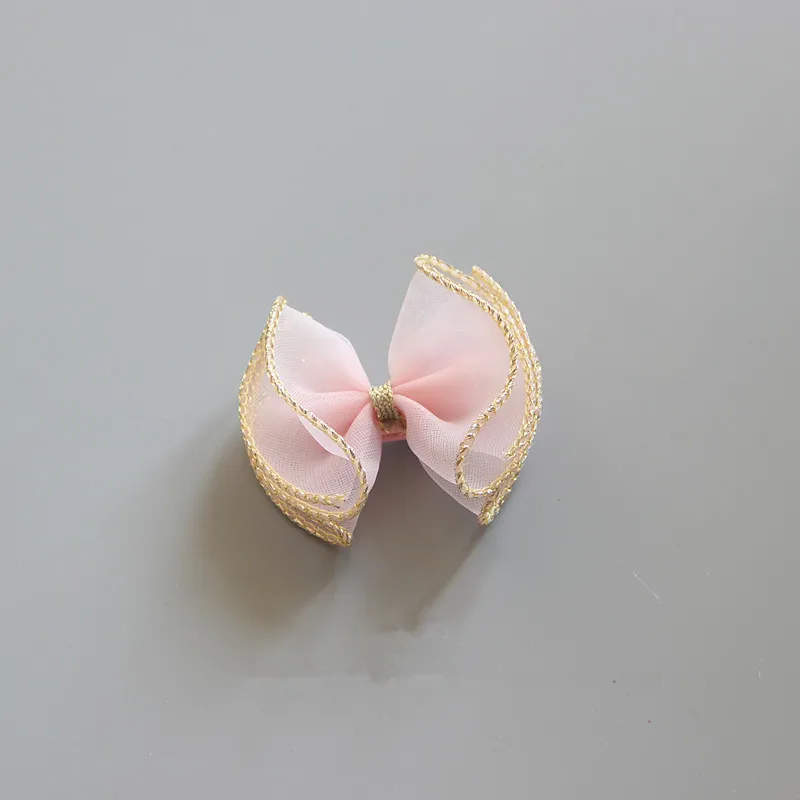 

Boutique 15pcs Fashion Cute Glitter Hair Bow Tie Hairpins Solid Mini Gauze Bowknot Hair Clips Princess Headwear Hair Accessories