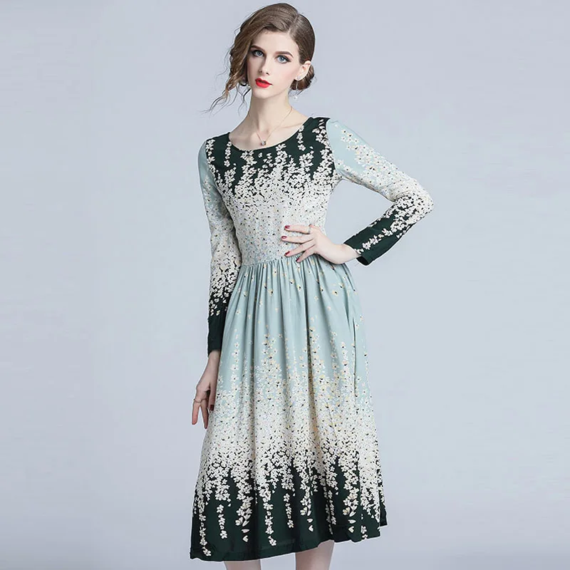 Women casual dress 2019 summer new fashion O neck long sleeve slim printed dress party dress vestidos verano 2019
Women casual dress 2019 summer new fashion O neck long sleeve slim printed dress party dress vestidos verano 2019