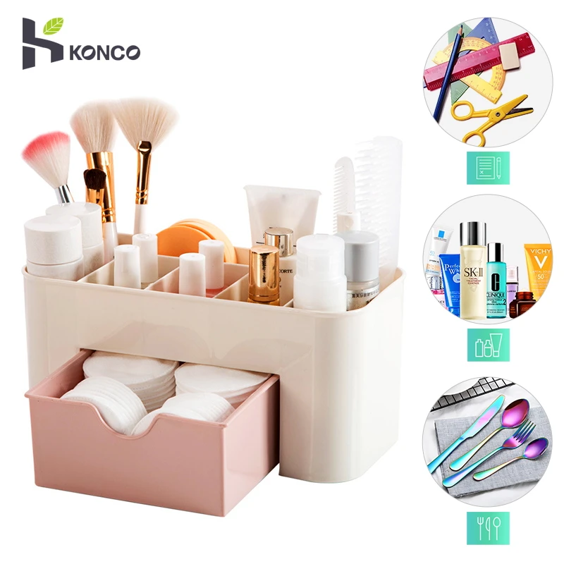 KONCO Plastic Storage Box with Drawer Desktop Cabinet Cosmetics Makeup Organizer Bathroom Bedroom Organizer
KONCO Plastic Storage Box with Drawer Desktop Cabinet Cosmetics Makeup Organizer Bathroom Bedroom Organizer