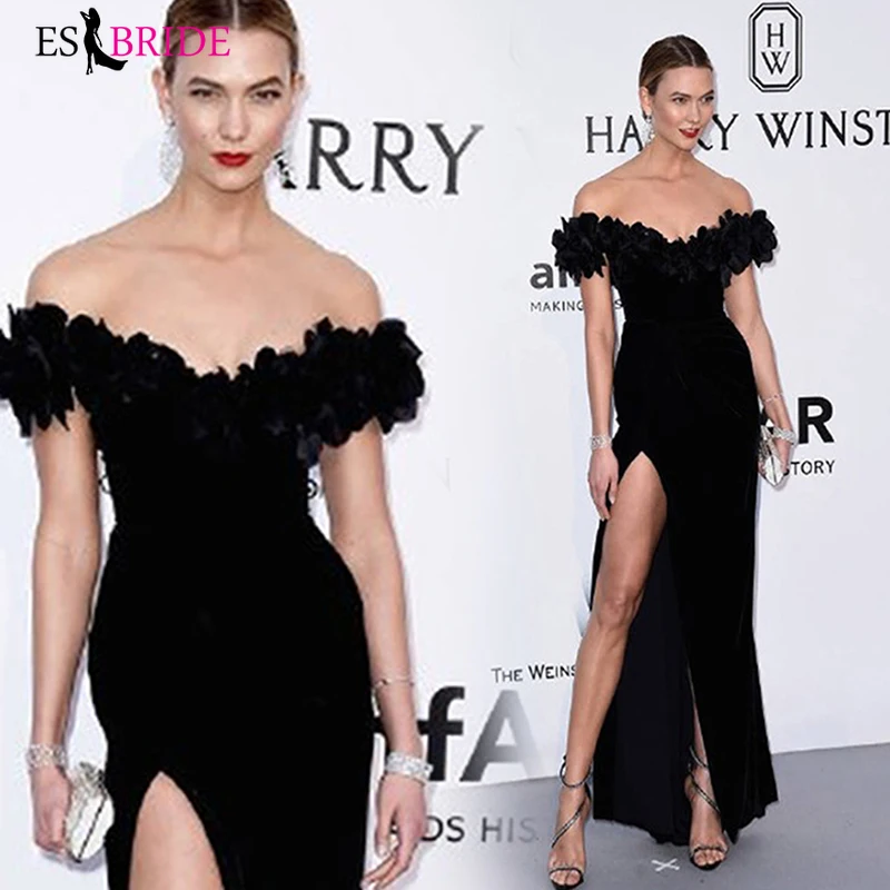 Black Elegant Evening Dress Arabic Sexy Formal Dresses Evening Gown High Bifurcate Evening Dresses Boat-neck Formal Gown ES2451
Black Elegant Evening Dress Arabic Sexy Formal Dresses Evening Gown High Bifurcate Evening Dresses Boat-neck Formal Gown ES2451