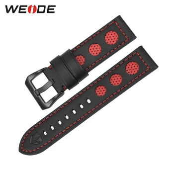 WEIDE Watchbands High Quality Black Red Genuine Leather 21mm length Buckle Luxury Men Watch Band WH3401
WEIDE Watchbands High Quality Black Red Genuine Leather 21mm length Buckle Luxury Men Watch Band WH3401