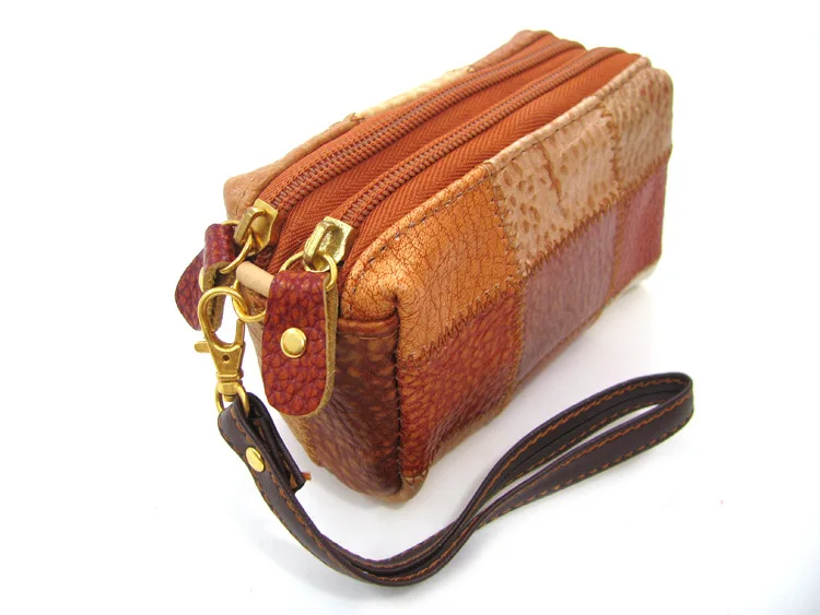 Vintage Genuine Leather Women Clutch Bags Large Capacity Wallet Patchwork Long Lady Purse Female Coin Pocket 1486# | Багаж и сумки