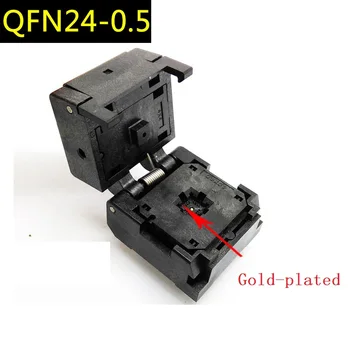 QFN24-0.5 Chip Test Seat Overturned Aging Seat Programming Seat Gold-plated Inserts pin pitch 0.5mm.
QFN24-0.5 Chip Test Seat Overturned Aging Seat Programming Seat Gold-plated Inserts pin pitch 0.5mm.