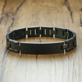 Free Engraving Men's Black Heavy Biker Chain Bracelet in Stainless Steel Medical Alert ID Tag Bracelet
Free Engraving Men's Black Heavy Biker Chain Bracelet in Stainless Steel Medical Alert ID Tag Bracelet