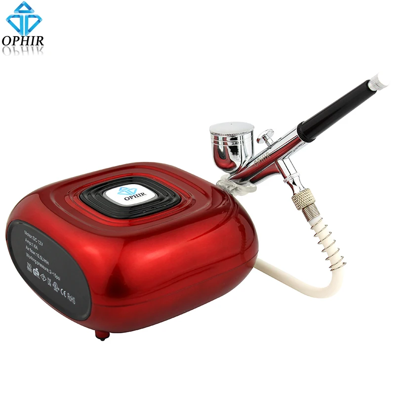 OPHIR Portable Airbrush Mini Air Compressor Kit for Nail Art Cake Decoation Porfessional Nail Tools _AC123R+AC004
OPHIR Portable Airbrush Mini Air Compressor Kit for Nail Art Cake Decoation Porfessional Nail Tools _AC123R+AC004