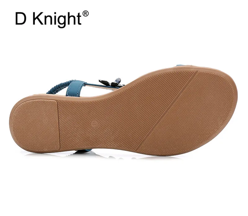 Boho Women Shoes Comfort Sandals Summer Fashion Crystal Flip Flops High Quality Flat Sandals Gladiator Sandalias Plus Size 42 (24)