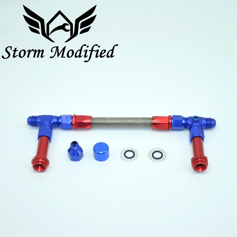 SuTong 8 AN Holley 4150 двойная подача топливный линейный Комплект Carb черный фитинги Braid AN8 |