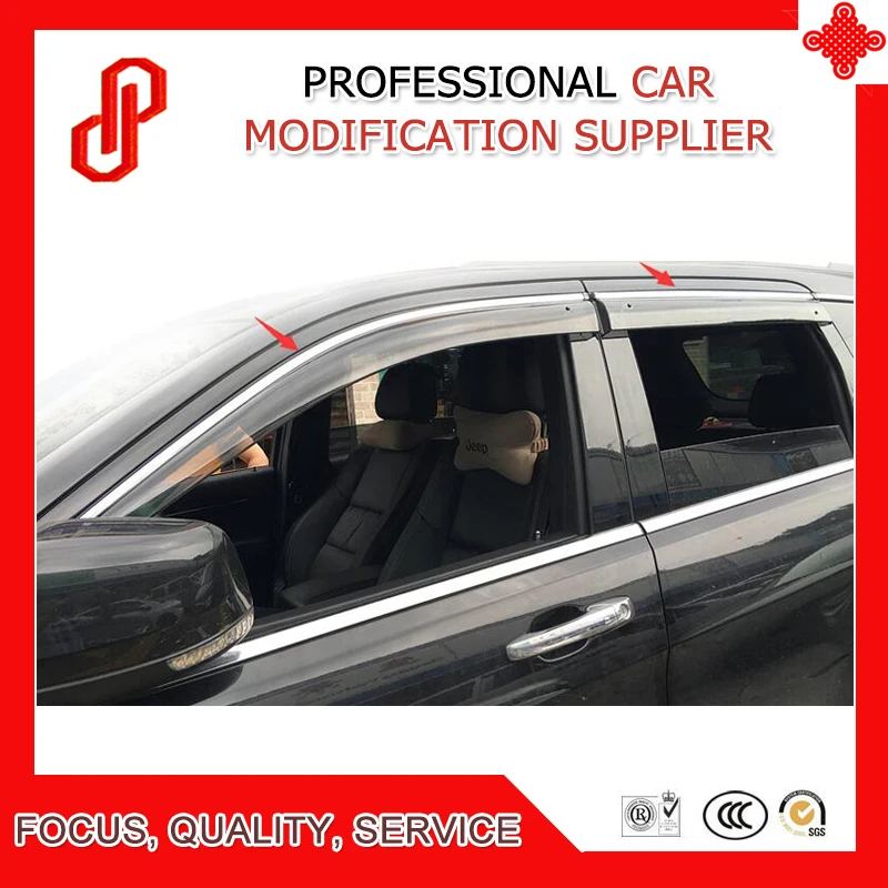 Injection molding trim vent shade rain sun wind deflector window visor for Grand Cherokee 2011 12 13 14 15 16 17
Injection molding trim vent shade rain sun wind deflector window visor for Grand Cherokee 2011 12 13 14 15 16 17