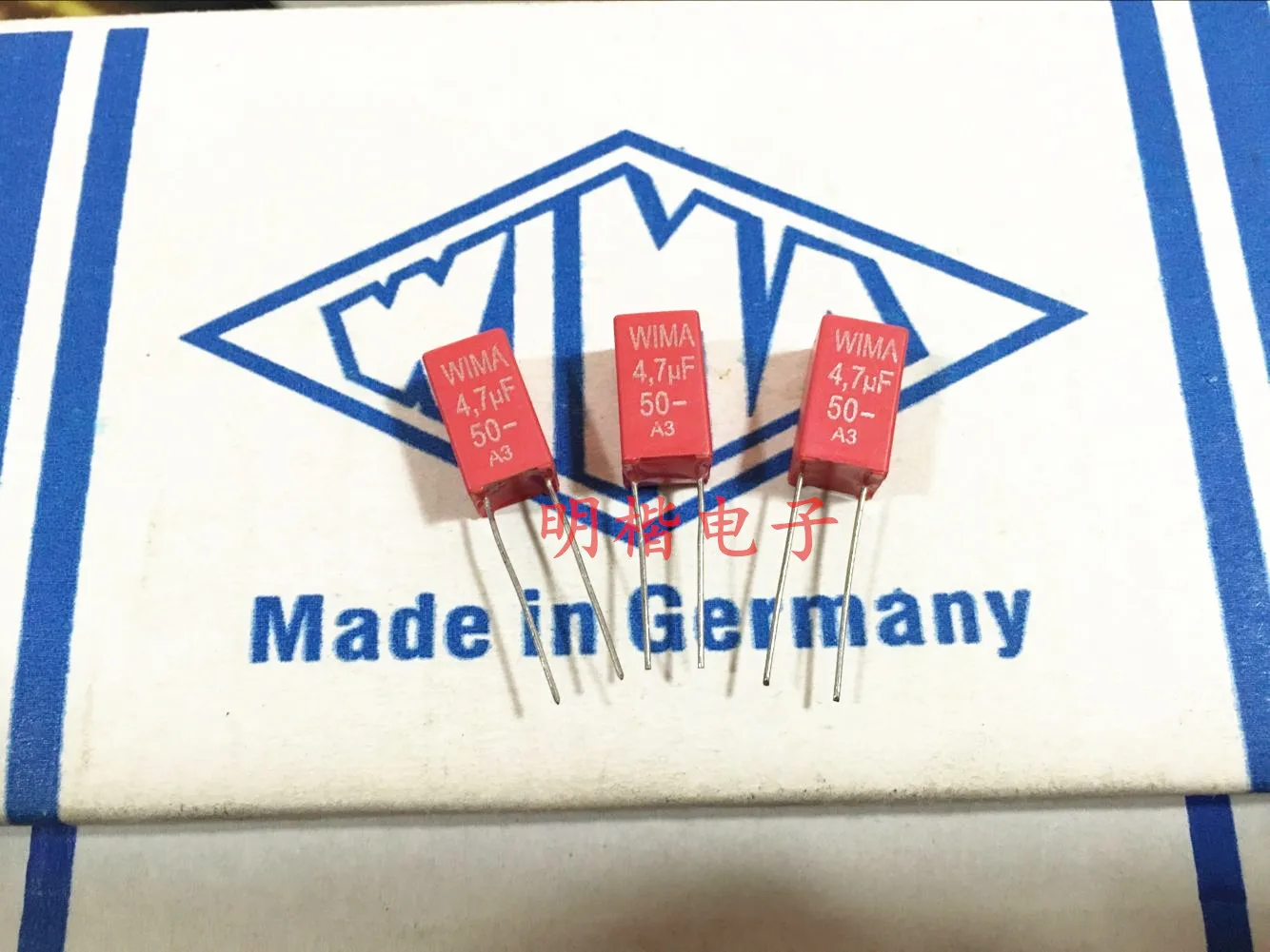 

2019 hot sale 10pcs/20pcs German Red WIMA MKS2 50V 4.7UF 475 4U7 50V P: 5mm Audio capacitor free shipping