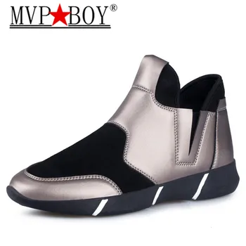 MVP BOY Newest Men High Top Ankle Boots With Fur Winter Warm Plush Slip-On Microfiber Shoes Flats Outdoor Sneakers for Male
MVP BOY Newest Men High Top Ankle Boots With Fur Winter Warm Plush Slip-On Microfiber Shoes Flats Outdoor Sneakers for Male