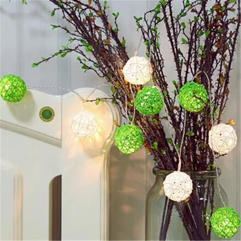 3M 20 White Green Rattan Ball LED String Light Fairy Light Holiday Light For Party Christmas Wedding Decoration Battery Operated
3M 20 White Green Rattan Ball LED String Light Fairy Light Holiday Light For Party Christmas Wedding Decoration Battery Operated