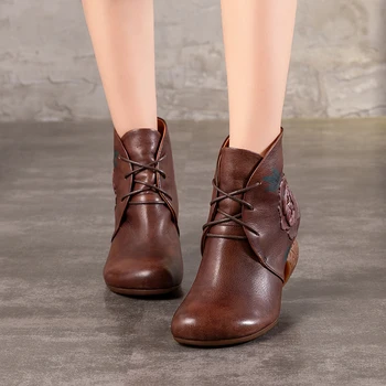 2018 VALLU Handmade Vintage Shoes Ankle Boots for Women Round Toes Lace Up Ankle Boots Print Paint Flower Ladies Booties
2018 VALLU Handmade Vintage Shoes Ankle Boots for Women Round Toes Lace Up Ankle Boots Print Paint Flower Ladies Booties