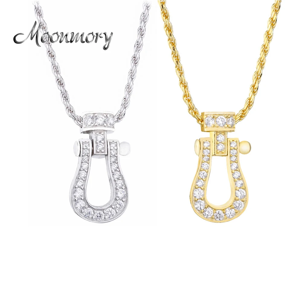 Moonmory 2019 Fashion 925 Sterling Silver Bijoux Femme Horseshoes Pendant Long Chain Necklace Women CZ Luxury Jewelry for Men
Moonmory 2019 Fashion 925 Sterling Silver Bijoux Femme Horseshoes Pendant Long Chain Necklace Women CZ Luxury Jewelry for Men