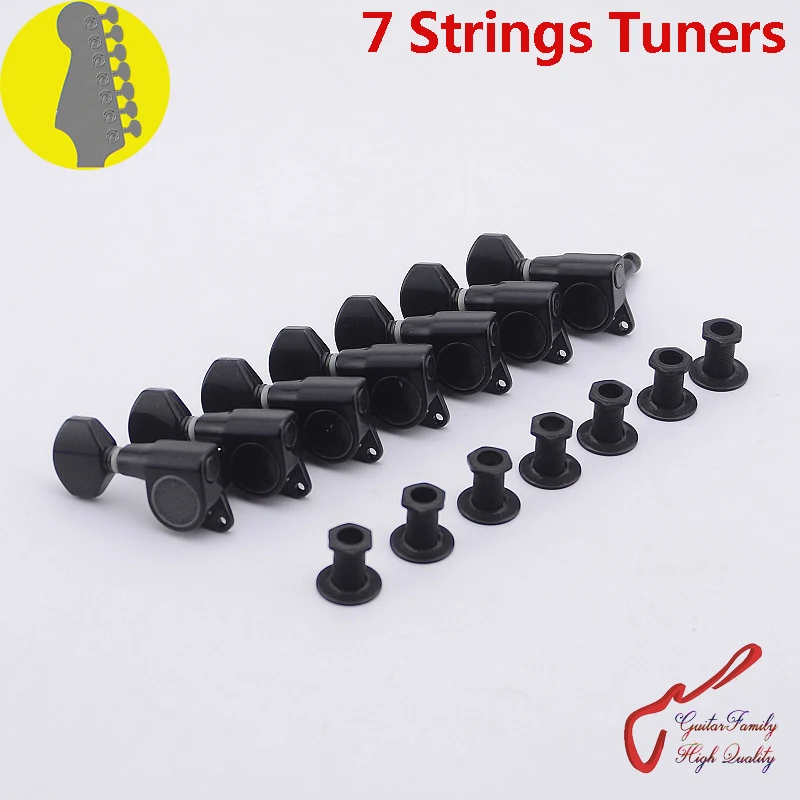 1 Set GuitarFamily Left Hand 7 In-line 7 Strings Guitar Machine Heads Tuners Black (#1284L*7) MADE IN KOREA
1 Set GuitarFamily Left Hand 7 In-line 7 Strings Guitar Machine Heads Tuners Black (#1284L*7) MADE IN KOREA