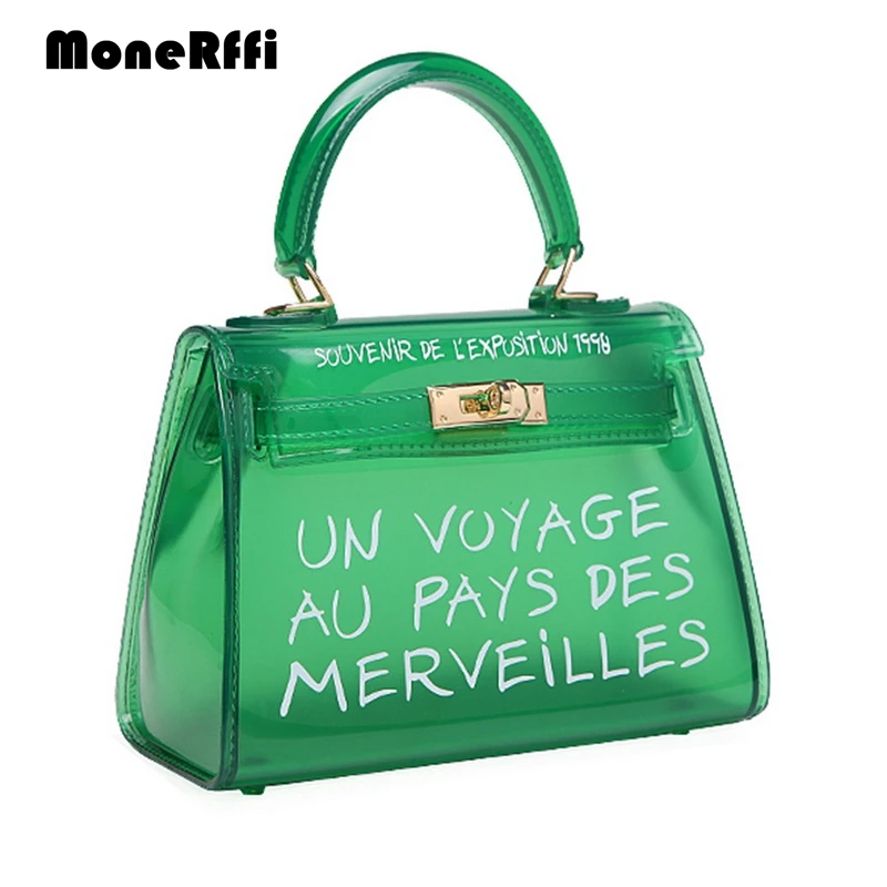MoneRffi Women Jelly Color Handbag Purse Handbags PVC Letter Candy Color Crossbody Bag Top Handle Clear Transparent Females
MoneRffi Women Jelly Color Handbag Purse Handbags PVC Letter Candy Color Crossbody Bag Top Handle Clear Transparent Females