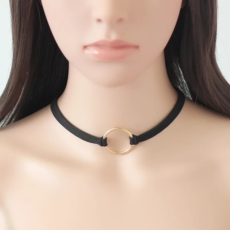 Gold/Silver Plated Round Leather Necklace Black Leather Rope Statement Choker Necklace Link Chain Fashion Jewelry Woman
Gold/Silver Plated Round Leather Necklace Black Leather Rope Statement Choker Necklace Link Chain Fashion Jewelry Woman