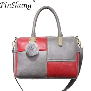 PinShang Women Handbag Portable Enegant Matching Colors Handbag with Cute Pluffy Ball Pendant Decoration Bags for Women 2018 Z40
PinShang Women Handbag Portable Enegant Matching Colors Handbag with Cute Pluffy Ball Pendant Decoration Bags for Women 2018 Z40