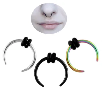C Shape Surgical Steel Nose Rings Piercing 16G/14G Black Gold Rose Gold Septum Helix Tragus Clicker Body Nose Ring Piercing
C Shape Surgical Steel Nose Rings Piercing 16G/14G Black Gold Rose Gold Septum Helix Tragus Clicker Body Nose Ring Piercing