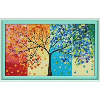 Everlasting Love Four Seasons Money Tree Chinese Cross Stitch Kits Ecological Cotton Printed 14 11CT DIY Christmas Decorations
Everlasting Love Four Seasons Money Tree Chinese Cross Stitch Kits Ecological Cotton Printed 14 11CT DIY Christmas Decorations