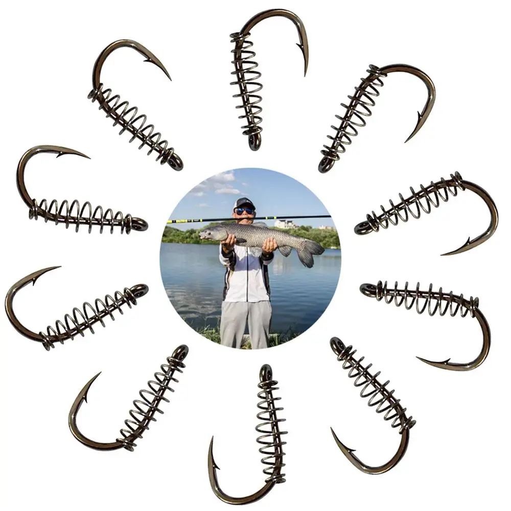 10Pcs/pack Spring Fishhooks Steel Barbed Swivel Fishing Hooks Carp Jig Explosion With Hole For Carp Fishing Accessories Tools
10Pcs/pack Spring Fishhooks Steel Barbed Swivel Fishing Hooks Carp Jig Explosion With Hole For Carp Fishing Accessories Tools