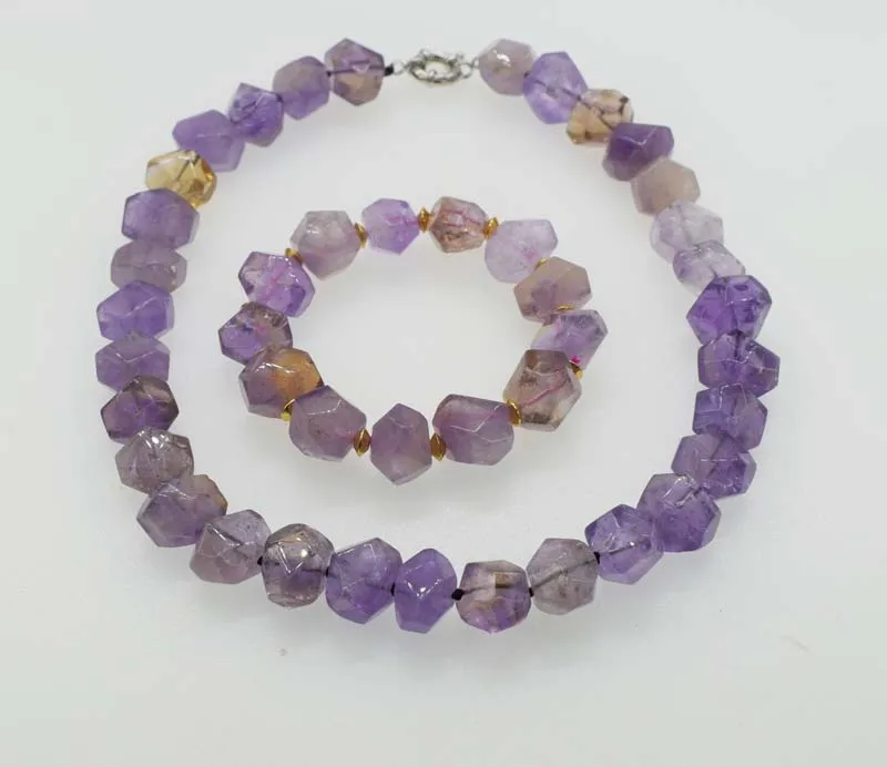 one set Ametrine baroque faceted necklace bracelet 18inch 8inch wholesale beads nature FPPJ woman 2018
one set Ametrine baroque faceted necklace bracelet 18inch 8inch wholesale beads nature FPPJ woman 2018