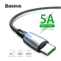 Кабель USB Type-C для быстрой зарядки, током 5 А, подходит для телефонов Huawei P20 Pro, Xiaomi Redmi Note 7 и других моделей