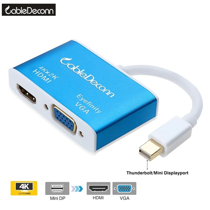 Thunderbolt 2 dock Mini DisplayPort to HDMI VGA 4k*2k Adapter hub Cable Aluminum for Mac MacBook Pro Air Microsoft Surface Pro
Thunderbolt 2 dock Mini DisplayPort to HDMI VGA 4k*2k Adapter hub Cable Aluminum for Mac MacBook Pro Air Microsoft Surface Pro