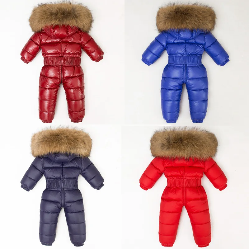 baby snowsuit with fur hood