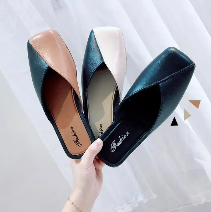 Women wear new spring /summer 2019 Baotou flat bottom non-slip semi-plastic leather lazy slippers
Women wear new spring /summer 2019 Baotou flat bottom non-slip semi-plastic leather lazy slippers
