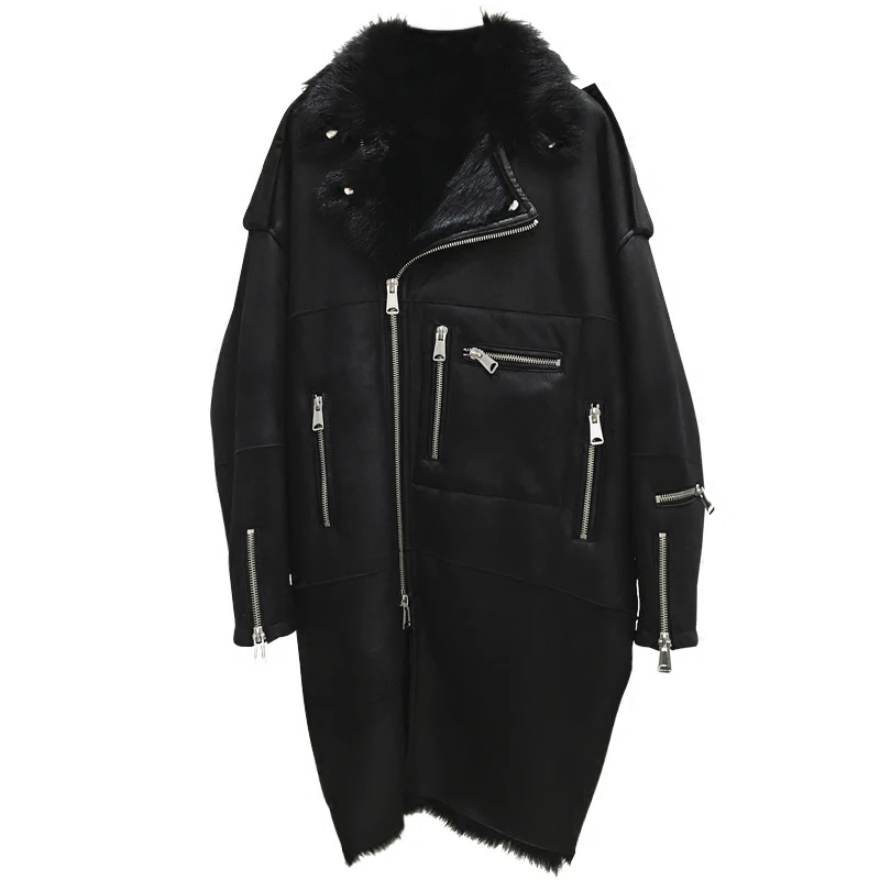 RR Zippers Long Sheepskin Jacket Genuine Fur Coats Women Winter Fashion Sheep Fur Lining Jackets Woman Warm Coats Female Ladies
RR Zippers Long Sheepskin Jacket Genuine Fur Coats Women Winter Fashion Sheep Fur Lining Jackets Woman Warm Coats Female Ladies