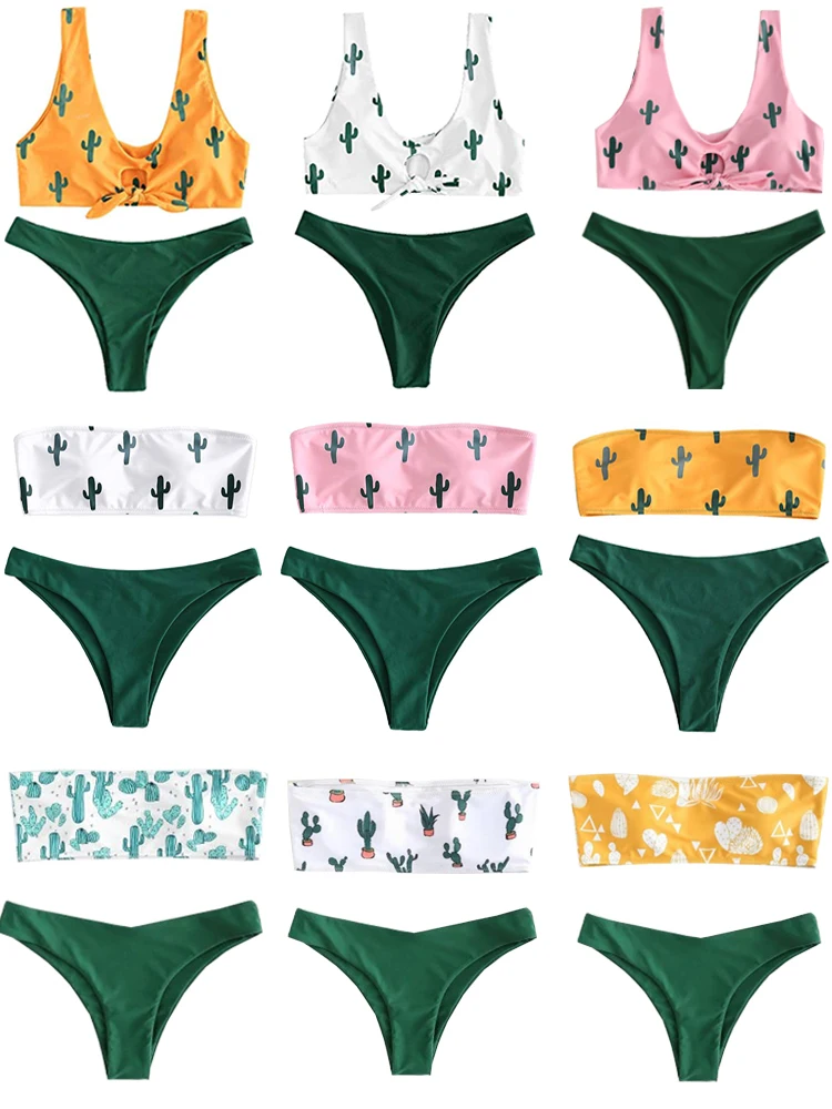 Swimwear Women Swimsuit Cactus Knot Tie Bikini Set Push Up Sexy Bathing Suit Women Thong Bikini Monoki Summer Female Swimsuit
Swimwear Women Swimsuit Cactus Knot Tie Bikini Set Push Up Sexy Bathing Suit Women Thong Bikini Monoki Summer Female Swimsuit