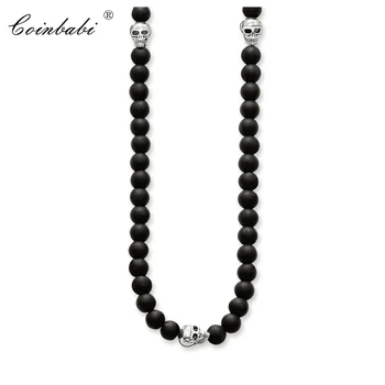 Rebel Skull Chain ribbon necklace Matt-black obsidian beads and skulls necklace Thomas Style 2017 Heart Wholesale
Rebel Skull Chain ribbon necklace Matt-black obsidian beads and skulls necklace Thomas Style 2017 Heart Wholesale