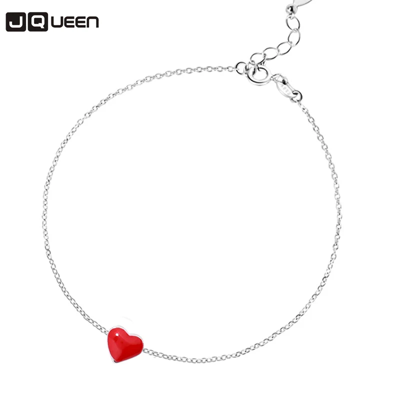 2017 Fashion Little Red Love Heart Pendant Metal Silver Color Bracelets For Women Bracelets Bangles Gift Party Wedding Jewelry
2017 Fashion Little Red Love Heart Pendant Metal Silver Color Bracelets For Women Bracelets Bangles Gift Party Wedding Jewelry