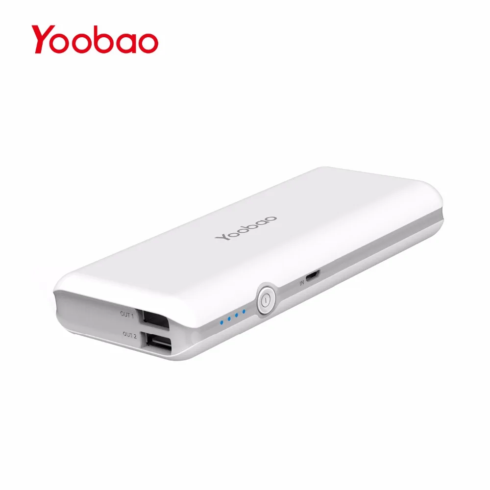 

Yoobao M10Pro Portable Phone Charger 10000mAh Dual USB Output Backup Battery Pack 18650 Charger Bank for iPhone 7 Samsung Tablet