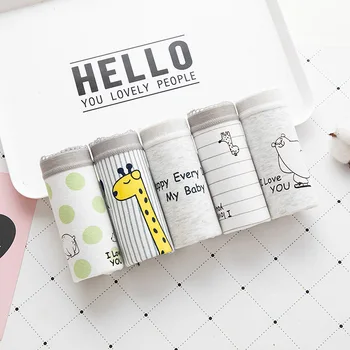 Women Simple Cotton Briefs Black and White Cute Cartoon Underwear Lady Pack Hip Breathable Female 100% Cotton Crotch N00009
Women Simple Cotton Briefs Black and White Cute Cartoon Underwear Lady Pack Hip Breathable Female 100% Cotton Crotch N00009