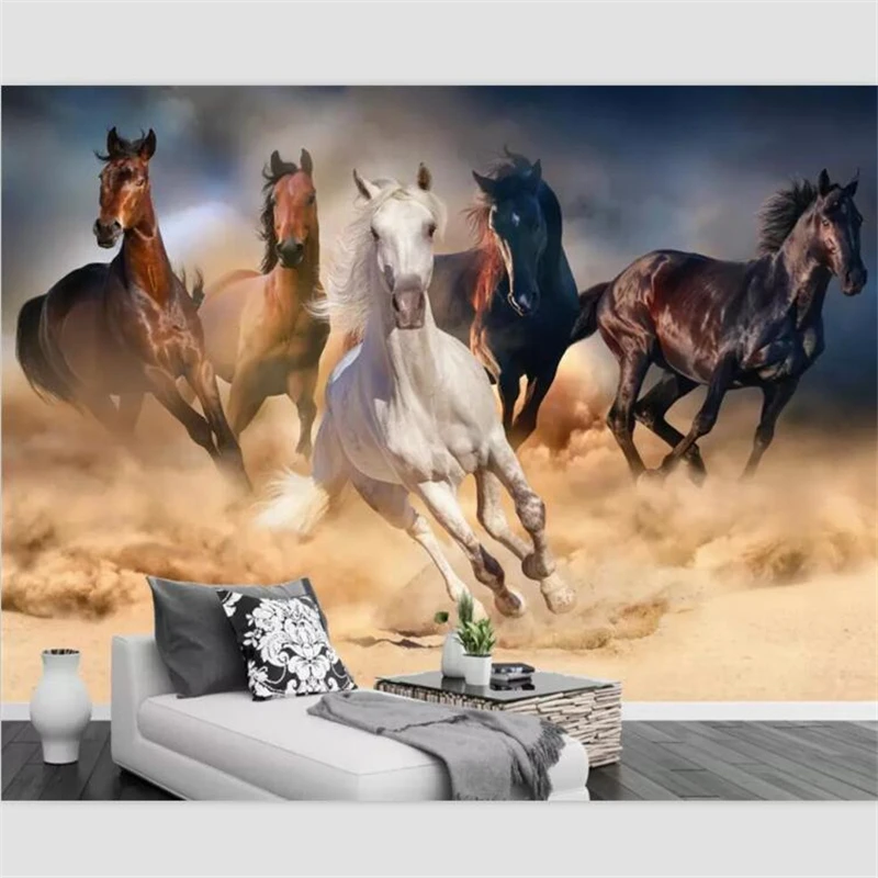 beibehang Wallpaper custom living room murals Pentium Horse TV background wall horse to success living room sofa background
beibehang Wallpaper custom living room murals Pentium Horse TV background wall horse to success living room sofa background