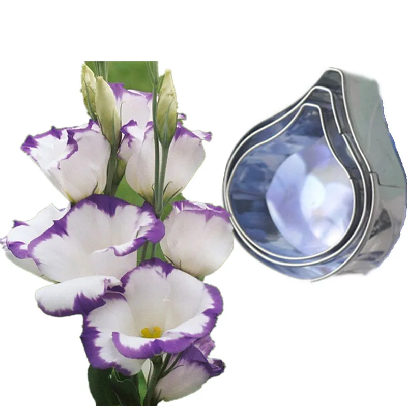 3PCS/Lot Newest Sugarcraft Lisianthus Flower Cake Molds Stainless Steel Fondant Cake Decorating Tools Flower Petal Cookie Cutter
3PCS/Lot Newest Sugarcraft Lisianthus Flower Cake Molds Stainless Steel Fondant Cake Decorating Tools Flower Petal Cookie Cutter