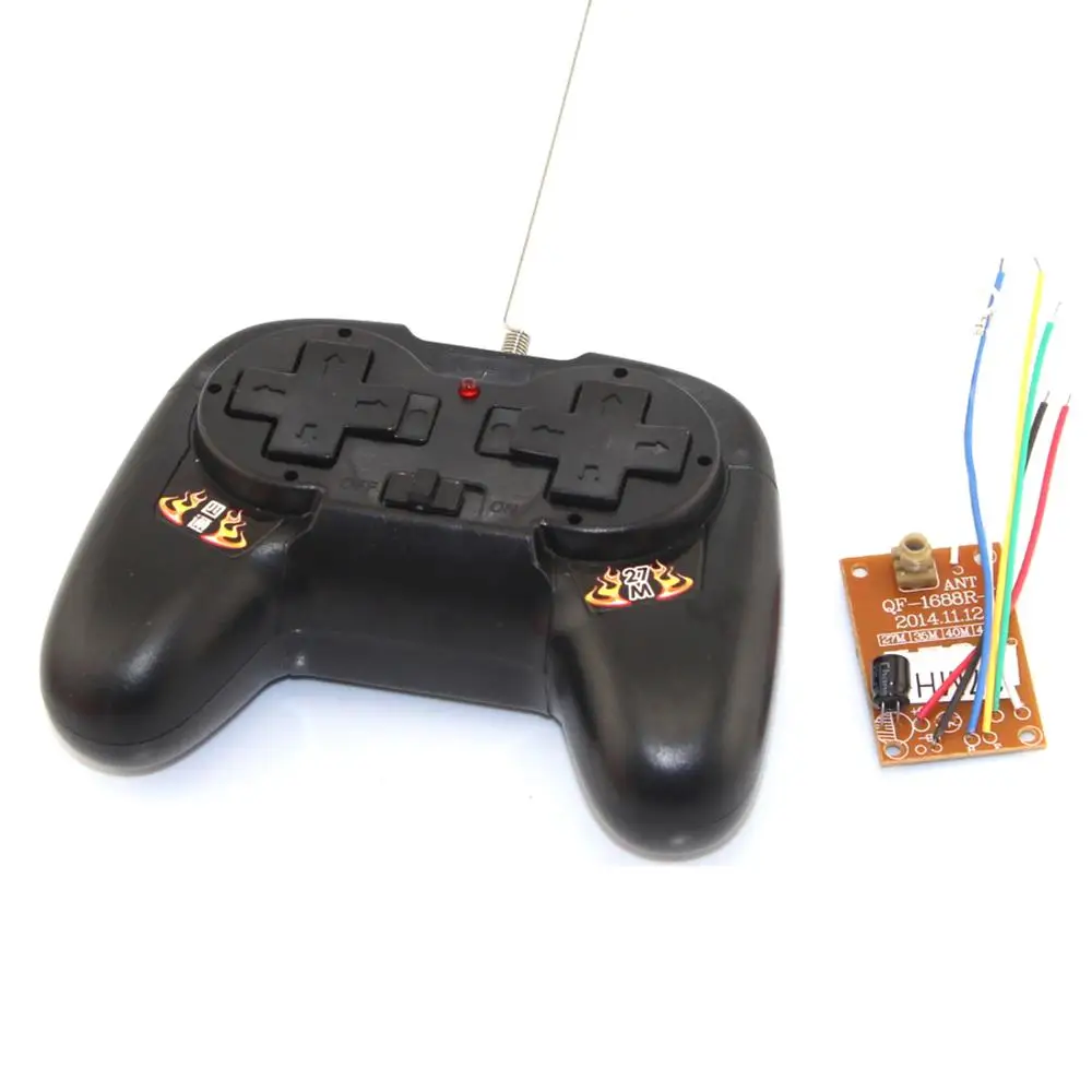 4CH 27mhz 10m 3-4.5V Remote Transmitter & Receiver Board with Antenna For DIY RC Car Boat Robot Remote Control Toy Parts
4CH 27mhz 10m 3-4.5V Remote Transmitter & Receiver Board with Antenna For DIY RC Car Boat Robot Remote Control Toy Parts