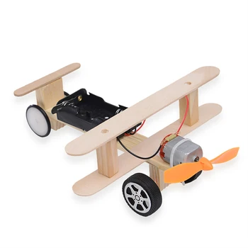 1PC Children DIY Technology Small Electric Planes Student Science Experiments Toy DIY Children's Toy Aircraft Model Materials