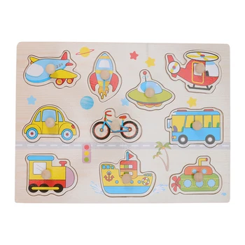 1pc Wooden Puzzle Traffic Tools Pattern Intelligence Hand Grab Puzzle Educational Toy for Children Kids Toddler
1pc Wooden Puzzle Traffic Tools Pattern Intelligence Hand Grab Puzzle Educational Toy for Children Kids Toddler