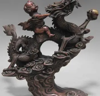 Chinese Folk Pure Red Copper Bronze Feng Shui Lucky Wealth Boy Sit Dragon Statue
Chinese Folk Pure Red Copper Bronze Feng Shui Lucky Wealth Boy Sit Dragon Statue