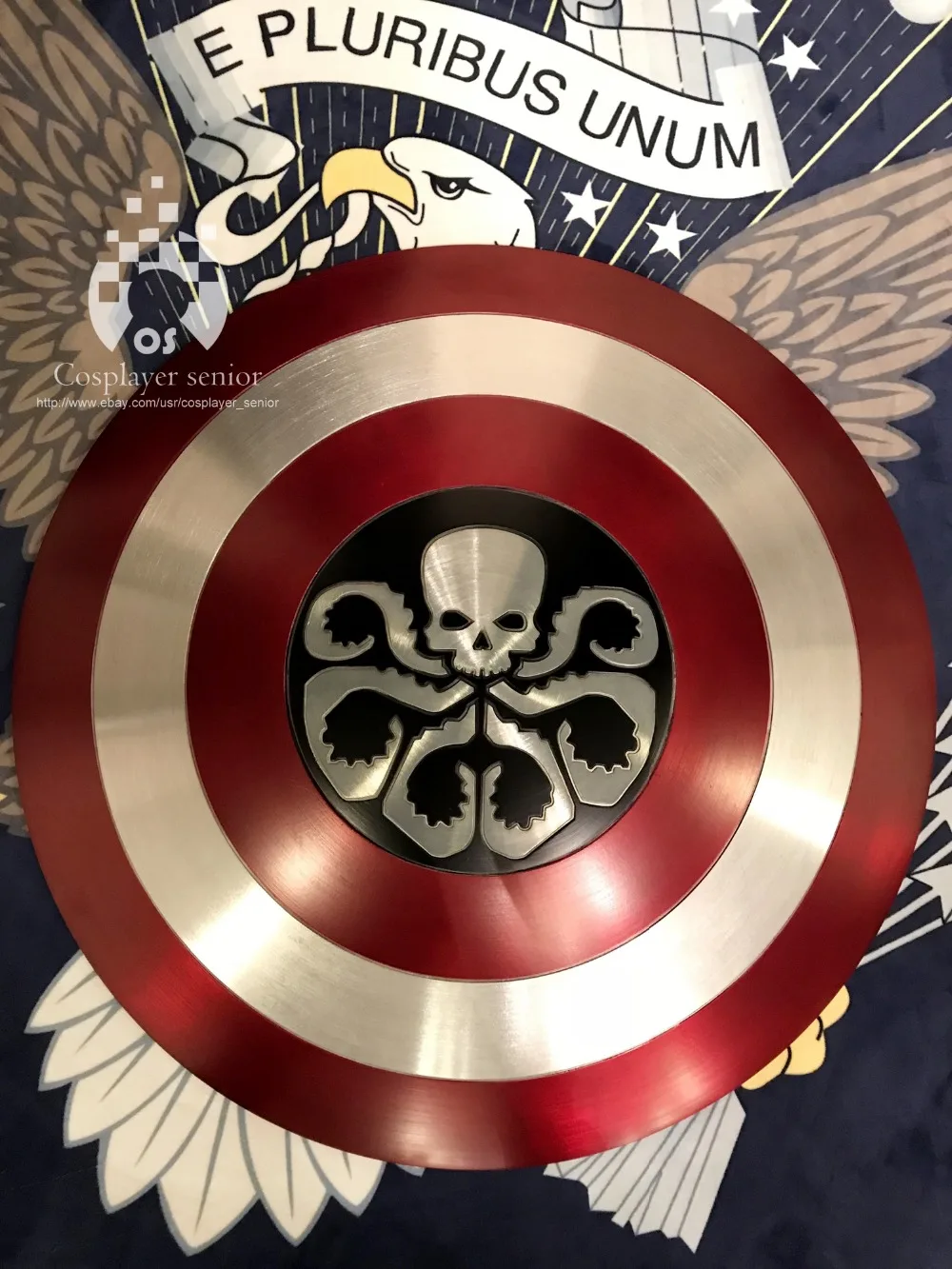 New version 57cm Captain America Shield 1:1 HYDRA/OCTOPUS Aluminum Metal Shield movie cosplay Halloween gift/prop
New version 57cm Captain America Shield 1:1 HYDRA/OCTOPUS Aluminum Metal Shield movie cosplay Halloween gift/prop