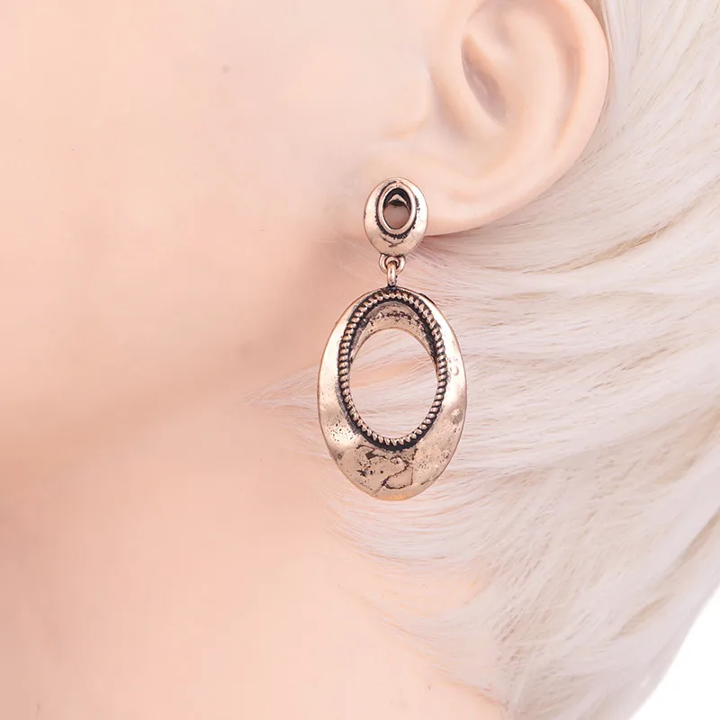 Sehuroan Bohemian Oorbellen Wedding Drop Earrings For Women Statement Vintage Gold Pendientes Fashion Jewelry Wholesale (9)