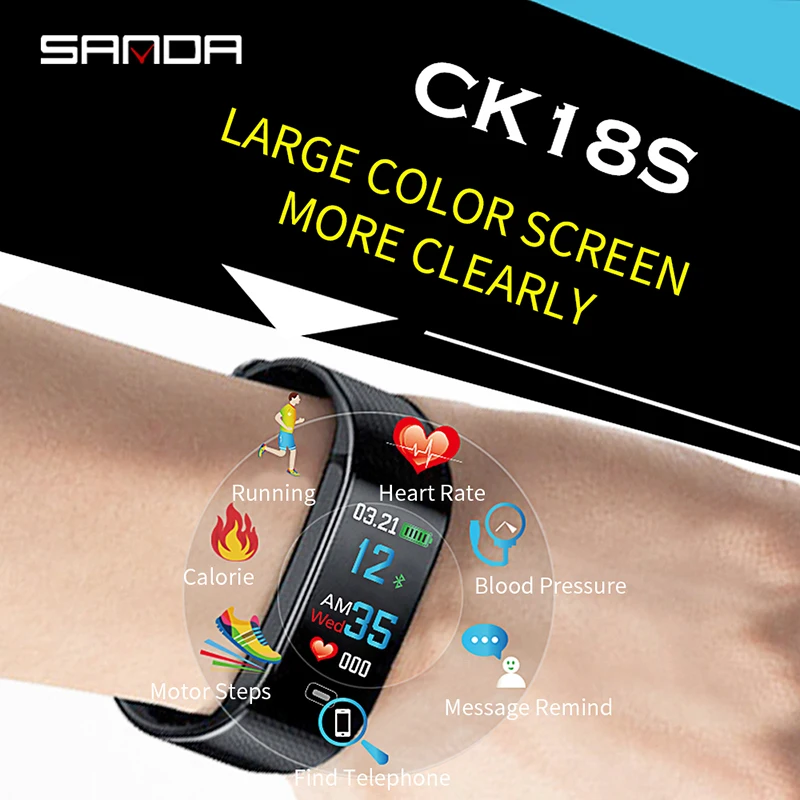 SANDA Bluetooth Smart Watch Women Men Blood Pressure Heart Rate Monitor IP67 Waterproof SmartWatch for Xiao mi Android IOS 2019
SANDA Bluetooth Smart Watch Women Men Blood Pressure Heart Rate Monitor IP67 Waterproof SmartWatch for Xiao mi Android IOS 2019