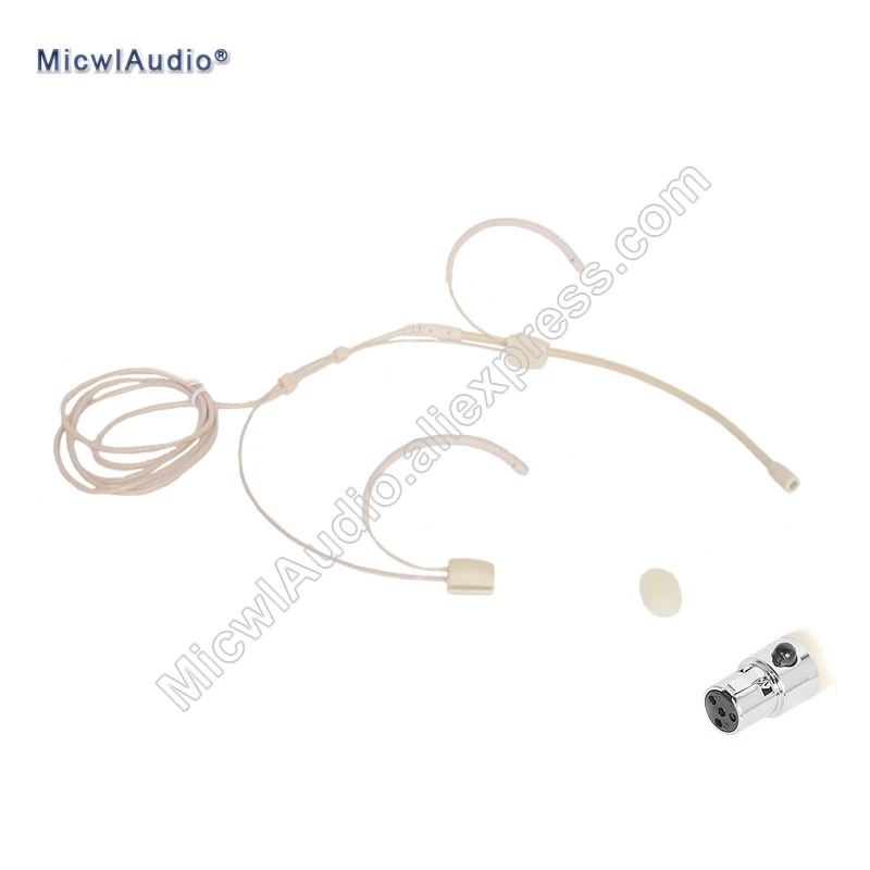 Pro Dual Earhook Headset Microphone Omidirectional Condenser Headworn 4 Pin Connector For Shure Beige Separable
Pro Dual Earhook Headset Microphone Omidirectional Condenser Headworn 4 Pin Connector For Shure Beige Separable