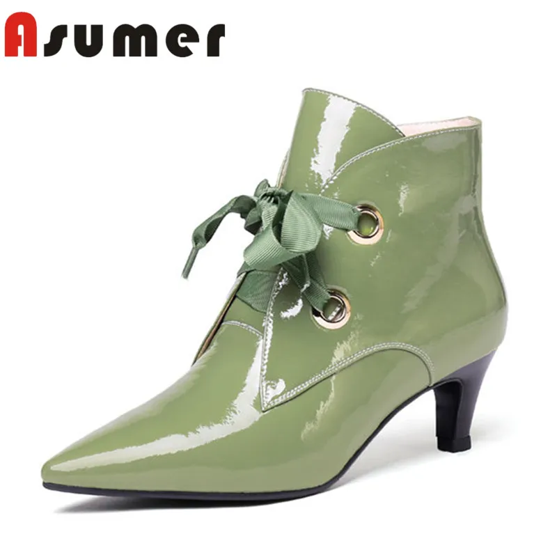 ASUMER HOT SALE 2020 cross tied ankle boots for women solid simple shallow boots pointed toe zip fashion genuine leather boots
ASUMER HOT SALE 2020 cross tied ankle boots for women solid simple shallow boots pointed toe zip fashion genuine leather boots